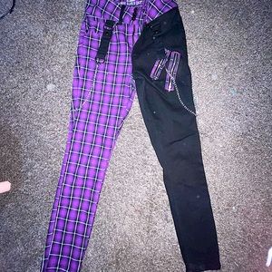 HT denim super skinny split style jean